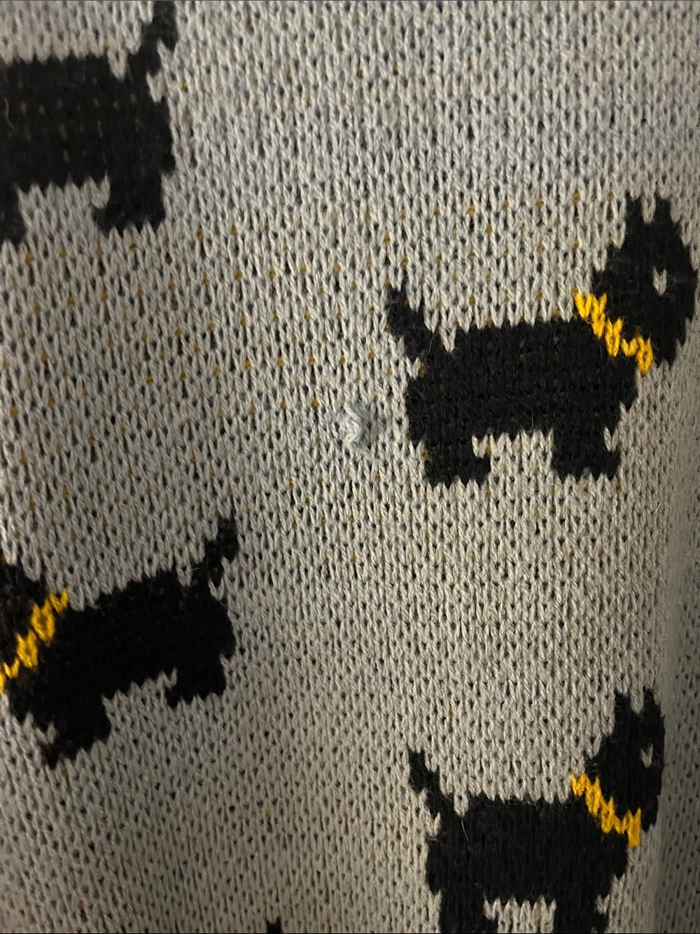 Light Blue Crewneck Sweater with Dog Motif - Unknown Brand - Picture 2 of 2